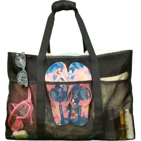 Bolsa de playa XXL familiar, bolsa de playa grande con cremallera, plegable, impermeable, control de arena, bolsa de natación