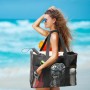 Bolsa de playa XXL familiar, bolsa de playa grande con cremallera, plegable, impermeable, control de arena, bolsa de natación