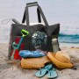 Bolsa de playa XXL familiar, bolsa de playa grande con cremallera, plegable, impermeable, control de arena, bolsa de natación