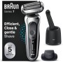 Braun Series 7 Afeitadora Eléctrica Hombre, Máquina de Afeitar Barba con Recortadora De Precisión EasyClick, Centro De Limpieza