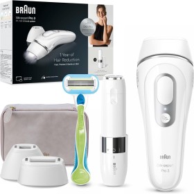 Braun Luz Pulsada Silk-expert Pro 3, Eliminación Del Vello En Casa, Alternativa a Depilación Láser, Depiladora IPL Con Funda,