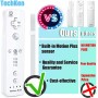 TechKen 2 Piezas Controller para Wii con Nunchuck,Mando Wii Motion Plus Integrado con Nunchuk Controller Funda de Silicona