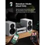 SOOMFON Transmisor Receptor Bluetooth 5.3, 3 en 1 Adaptador Bluetooth Audio, Receptor Bluetooth AUX Doble Conexión Larga Alcance