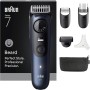 Braun Recortadora de barba Serie 7, +6 accesorios, hoja afilada de por vida, batería de hasta 120 minutos, 40 ajustes de
