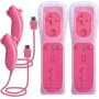 TechKen 2 Piezas Controller para Wii con Nunchuck,Mando Wii Motion Plus Integrado con Nunchuk Controller Funda de Silicona