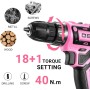 Taladro eléctrico inalámbrico: DEKOPRO Taladro inalámbrico de 20 V taladro inalámbrico con batería y cargador, kit de taladro de