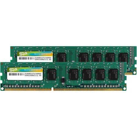 Silicon Power DDR3 16 GB (2 x 8 GB) 1600 MHz (PC3 12800) 240-pin CL11 1,35 V/1,5 V Unbuffered UDIMM PC Computer Desktop Memory