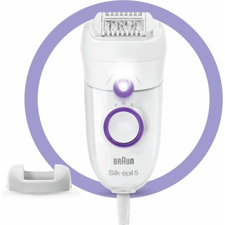 Braun - Depiladora Silk-épil 5 para mujer, apta para contornos difíciles, con ajuste de velocidad, depilación cómoda, ideal como