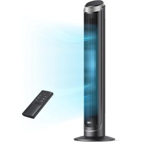 Dreo 28dB Ventilador de torre Cruiser Pro con mando a distancia, 7,9 m/s de velocidad, 90° oscilante, refrigeración silenciosa,