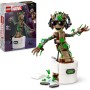 LEGO Marvel Groot Bailarín Figura Articulada del Personaje de Guardianes de la Galaxia, Juguete de Construcción de Superhéroes,