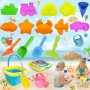 Benaton 17 Piezas Juguetes de Playa para Niños,Juguete Arenero con Rueda de Agua,Cubos de Arena,Palas y Regadera, Juguetes Playa