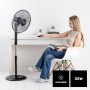 Taurus -Ventilador Boreal 16CR Digital 50W, 3 velocidades, Diámetro 40cm, Altura, oscilación e inclinación regolables, Auto off,