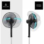 Taurus -Ventilador Boreal 16CR Digital 50W, 3 velocidades, Diámetro 40cm, Altura, oscilación e inclinación regolables, Auto off,
