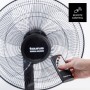 Taurus -Ventilador Boreal 16CR Digital 50W, 3 velocidades, Diámetro 40cm, Altura, oscilación e inclinación regolables, Auto off,