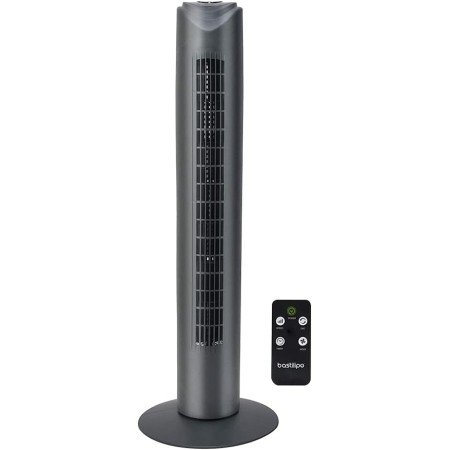 Bastilipo - Ventilador de torre con mando a distancia, 50W de potencia - 3 Velocidades, Sagres