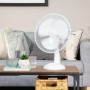 Russell Hobbs Ventilador portátil de escritorio, 30,48 cm, ligero, 3 velocidades, oscilación con ángulo amplio, flujo de aire