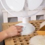 Russell Hobbs Ventilador portátil de escritorio, 30,48 cm, ligero, 3 velocidades, oscilación con ángulo amplio, flujo de aire