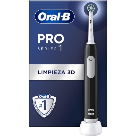 Oral-B Pro Series 1 Cepillo de Dientes Eléctrico con Mango Recargable y Cabezal, Diseñado por Braun - Negro