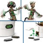 LEGO Marvel Groot Bailarín Figura Articulada del Personaje de Guardianes de la Galaxia, Juguete de Construcción de Superhéroes,