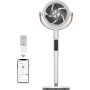 Dreo Smart Ventilador de Pie Silencioso 25dB, 30M de Viento, Turbo Circulador Ventiladores con Mando, 6 Modos, 8 Velocidades,