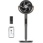Dreo Smart Ventilador de Pie Silencioso 25dB, 30M de Viento, Turbo Circulador Ventiladores con Mando, 6 Modos, 8 Velocidades,