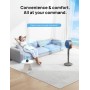 Dreo Smart Ventilador de Pie Silencioso 25dB, 30M de Viento, Turbo Circulador Ventiladores con Mando, 6 Modos, 8 Velocidades,