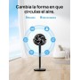 Dreo Smart Ventilador de Pie Silencioso 25dB, 30M de Viento, Turbo Circulador Ventiladores con Mando, 6 Modos, 8 Velocidades,
