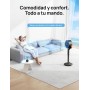 Dreo Smart Ventilador de Pie Silencioso 25dB, 30M de Viento, Turbo Circulador Ventiladores con Mando, 6 Modos, 8 Velocidades,