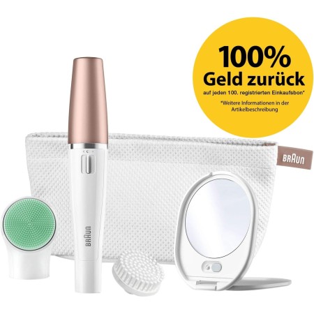 Braun FaceSpa 851V - Sistema 3 En 1 de cepillo de limpieza y depilación facial: elimina el vello, limpia y revitaliza la piel