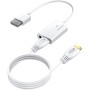 AUTOUTLET Adaptador Wii a HDMI, Convertidor Wii Hdmi Cable Extensión de 20cm 1080P / 720P Full HD, Salida de Audio de 3,5mm y