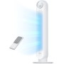 Dreo 20dB ventilador de pie silencioso, ventiladores de torre con velocidad de 7,6 m/s, 4 velocidades, rotación de 90°,