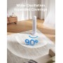 Dreo 20dB ventilador de pie silencioso, ventiladores de torre con velocidad de 7,6 m/s, 4 velocidades, rotación de 90°,