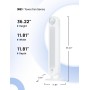 Dreo 20dB ventilador de pie silencioso, ventiladores de torre con velocidad de 7,6 m/s, 4 velocidades, rotación de 90°,