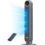 Dreo 20dB ventilador de pie silencioso, ventiladores de torre con velocidad de 7,6 m/s, 4 velocidades, rotación de 90°,
