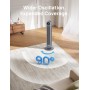 Dreo 20dB ventilador de pie silencioso, ventiladores de torre con velocidad de 7,6 m/s, 4 velocidades, rotación de 90°,