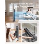 Dreo 20dB ventilador de pie silencioso, ventiladores de torre con velocidad de 7,6 m/s, 4 velocidades, rotación de 90°,