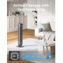 Dreo 20dB ventilador de pie silencioso, ventiladores de torre con velocidad de 7,6 m/s, 4 velocidades, rotación de 90°,