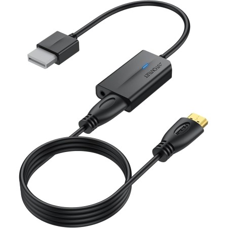 AUTOUTLET Adaptador Wii a HDMI, Convertidor Wii Hdmi Cable Extensión de 20cm 1080P / 720P Full HD, Salida de Audio de 3,5mm y