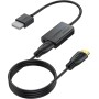 AUTOUTLET Adaptador Wii a HDMI, Convertidor Wii Hdmi Cable Extensión de 20cm 1080P / 720P Full HD, Salida de Audio de 3,5mm y