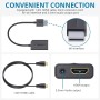 AUTOUTLET Adaptador Wii a HDMI, Convertidor Wii Hdmi Cable Extensión de 20cm 1080P / 720P Full HD, Salida de Audio de 3,5mm y
