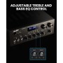 Moukey Receptor de Amplificador de Audio Estéreo de 2 Canales, Bluetooth Amplificador Audio 200W con USB, SD, AUX, RCA, Mic in