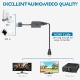 AUTOUTLET Adaptador Wii a HDMI, Convertidor Wii Hdmi Cable Extensión de 20cm 1080P / 720P Full HD, Salida de Audio de 3,5mm y