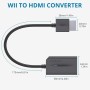AUTOUTLET Adaptador Wii a HDMI, Convertidor Wii Hdmi Cable Extensión de 20cm 1080P / 720P Full HD, Salida de Audio de 3,5mm y