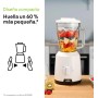 Braun PowerBlender 1, Batidora con Jarra Triangular Única en Vidrio, 2 Velocidades, Función de Trituración de Hielo, JB1050WH,