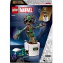 LEGO Marvel Groot Bailarín Figura Articulada del Personaje de Guardianes de la Galaxia, Juguete de Construcción de Superhéroes,