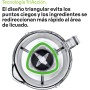 Braun PowerBlender 1, Batidora con Jarra Triangular Única en Vidrio, 2 Velocidades, Función de Trituración de Hielo, JB1050WH,