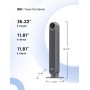 Dreo 20dB ventilador de pie silencioso, ventiladores de torre con velocidad de 7,6 m/s, 4 velocidades, rotación de 90°,