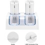 TechKen Wii Controller Charger, Estación de Carga para 2 Mandos de Wii y 2 Akkus Wii Wiimote Charging Station con 4 Baterías de