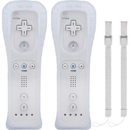TechKen Wii Controller Charger, Estación de Carga para 2 Mandos de Wii y 2 Akkus Wii Wiimote Charging Station con 4 Baterías de