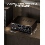 Moukey Receptor de Amplificador de Audio Estéreo de 2 Canales, Bluetooth Amplificador Audio 200W con USB, SD, AUX, RCA, Mic in